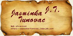 Jasminka Tunovac vizit kartica